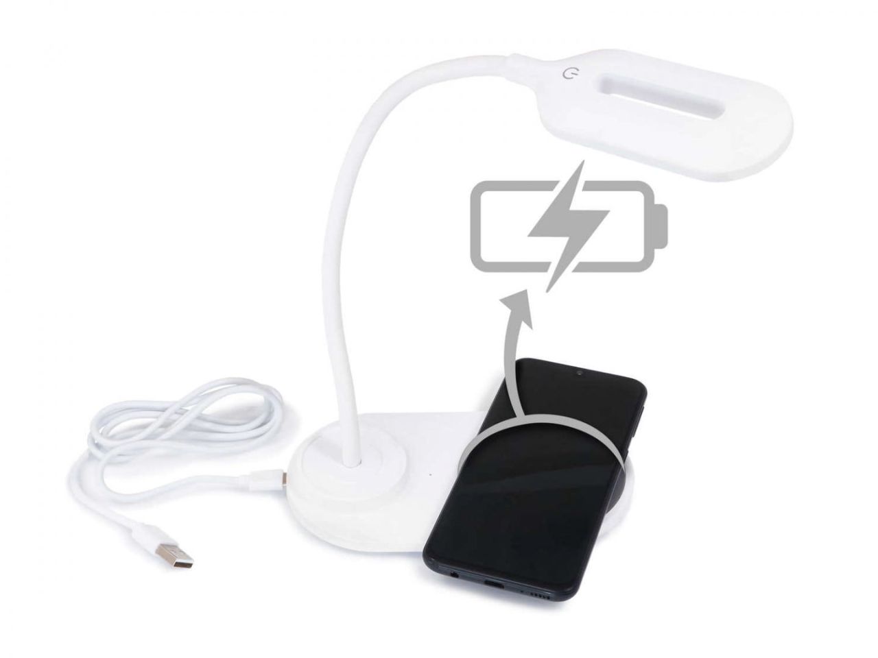 Platinet Desk Lamp Wireless Charger 5W White Platinet Desk Lamp Wireless Charger 5W White
