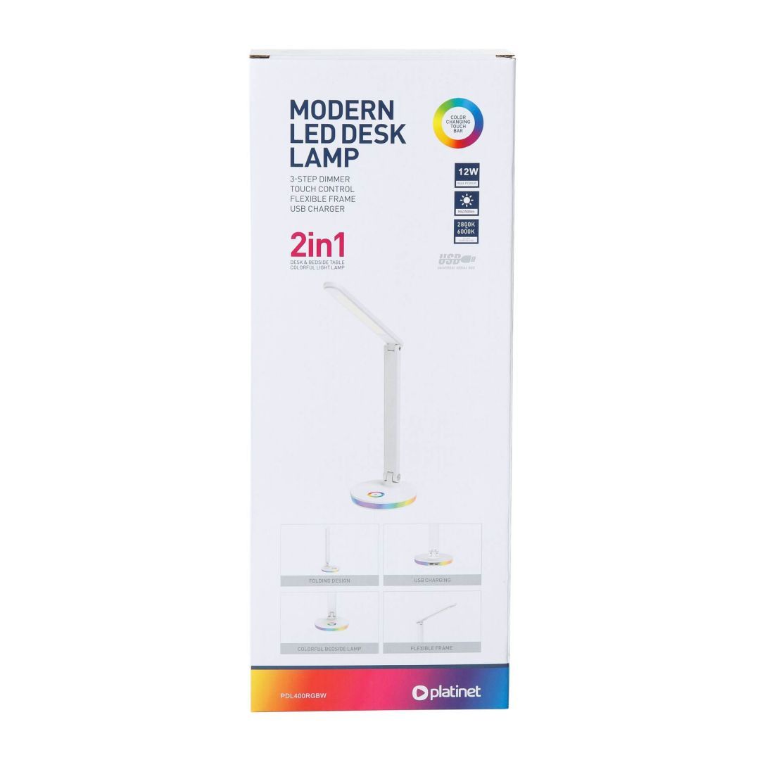 Platinet Desk Lamp 12W RGB White Platinet Desk Lamp 12W RGB White