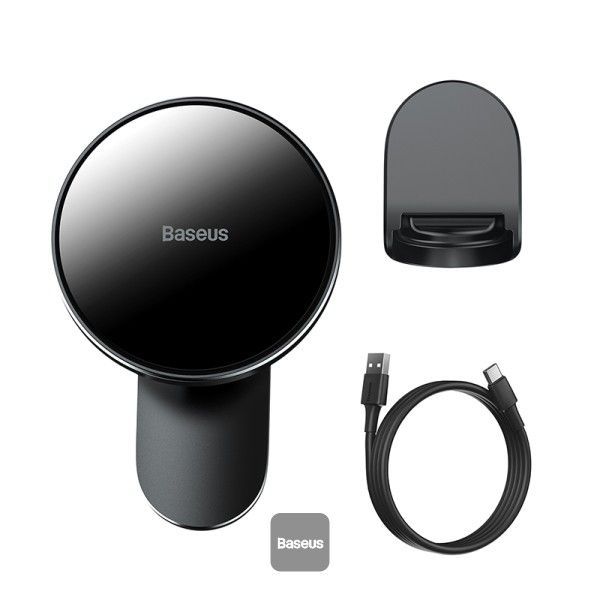 Baseus MagSafe autós telefontartó vezeték nélküli Qi töltő 15W Big Energy Black Baseus MagSafe autós telefontartó vezeték nélküli Qi töltő 15W Big Energy Black