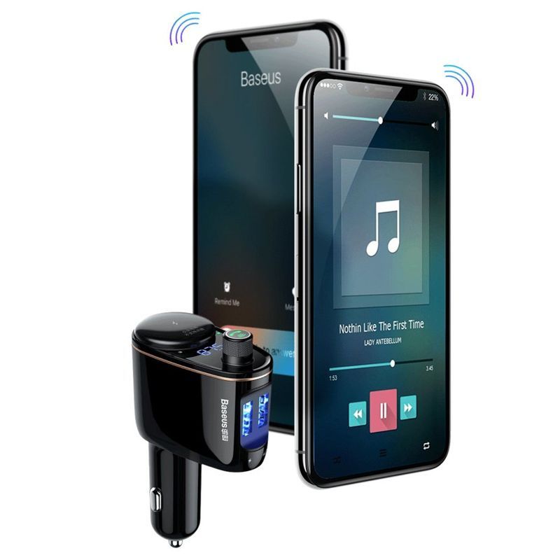 Baseus Locomotive Bluetooth FM Transzmitter Black Baseus Locomotive Bluetooth FM Transzmitter Black