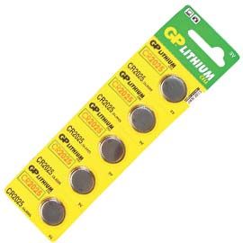 GP CR2025 Lítium Gombelem 5db/csomag GP CR2025 Lítium Gombelem 5db/csomag