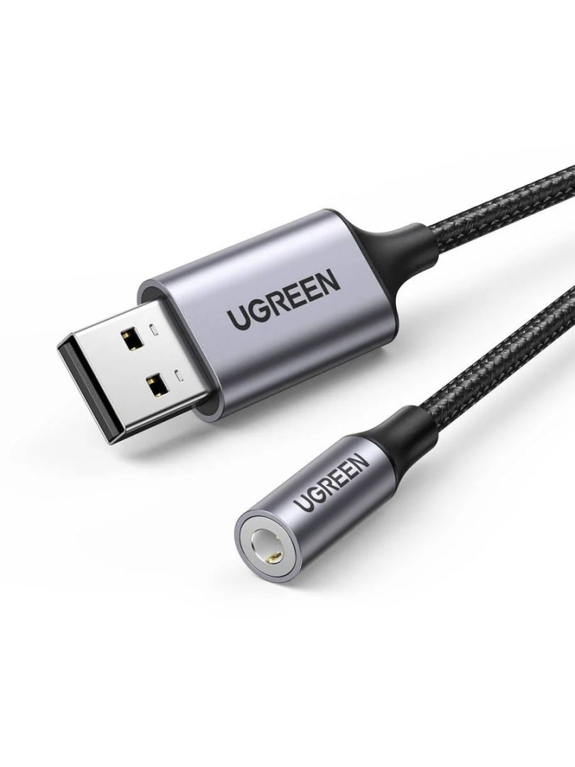 UGREEN CM477 USB-A - 3.5mm mini jack audio adapter Grey UGREEN CM477 USB-A - 3.5mm mini jack audio adapter Grey