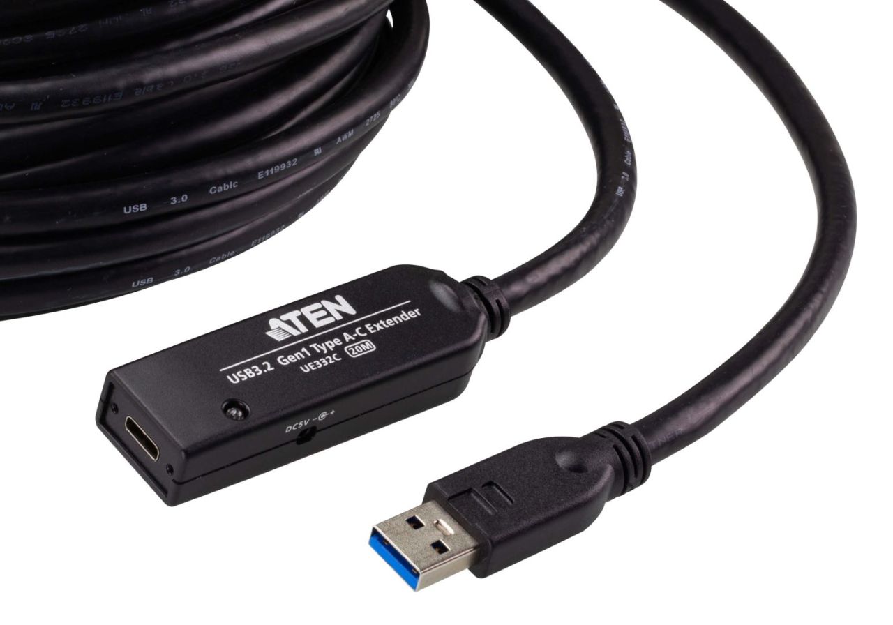 ATEN UE332C USB 3.2 Gen1 Extender Cable 20m Black ATEN UE332C USB 3.2 Gen1 Extender Cable 20m Black