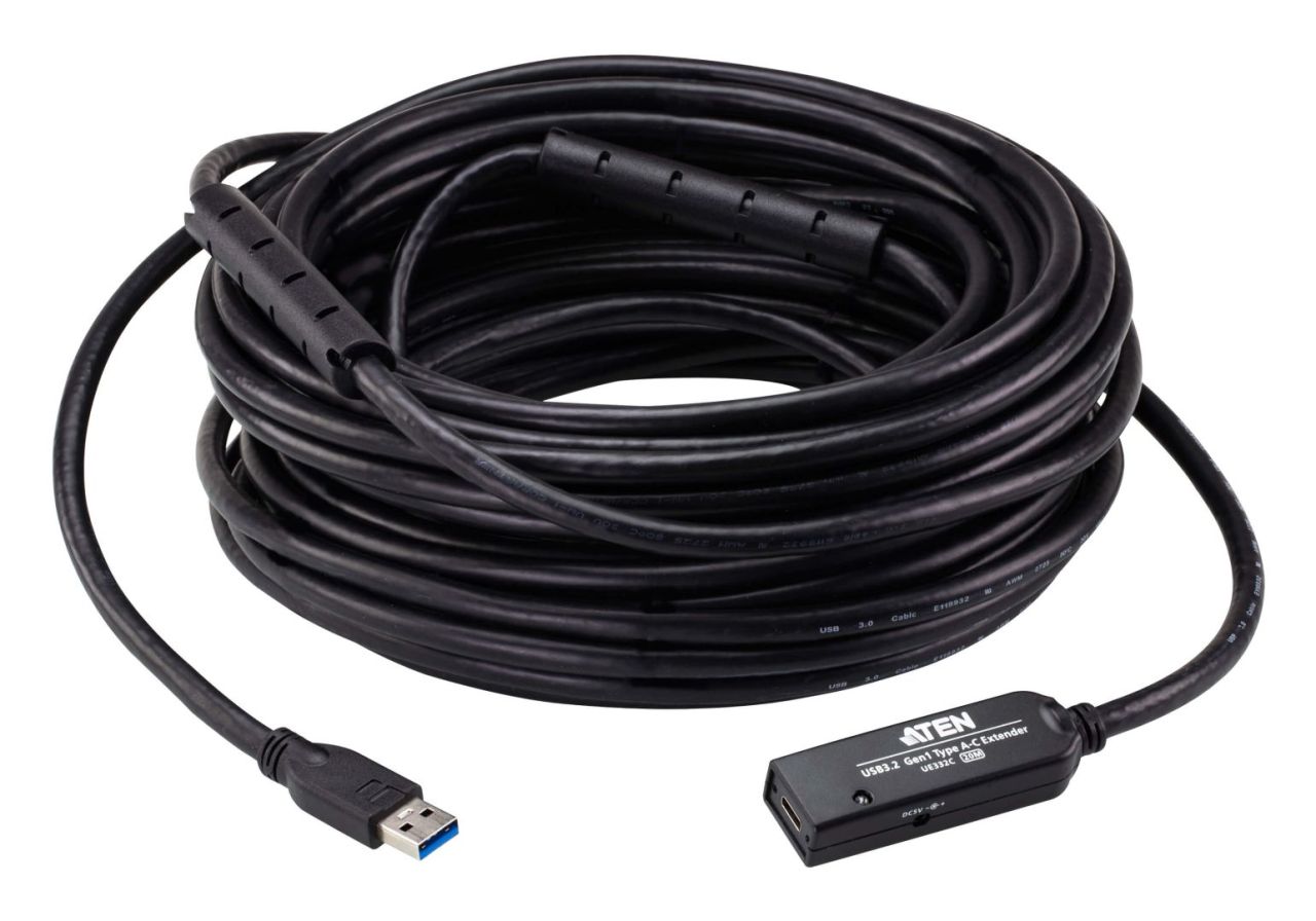 ATEN UE332C USB 3.2 Gen1 Extender Cable 20m Black ATEN UE332C USB 3.2 Gen1 Extender Cable 20m Black