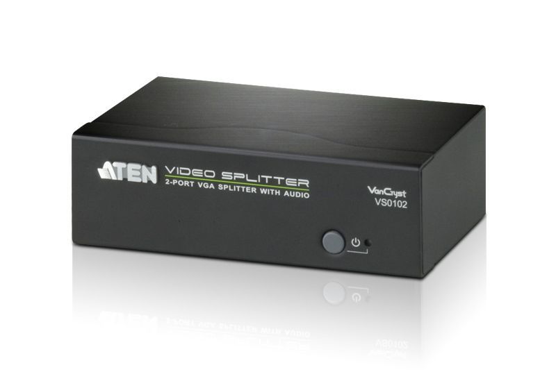 ATEN VS0102 2-Port VGA/Audio Splitter (450MHz) ATEN VS0102 2-Port VGA/Audio Splitter (450MHz)