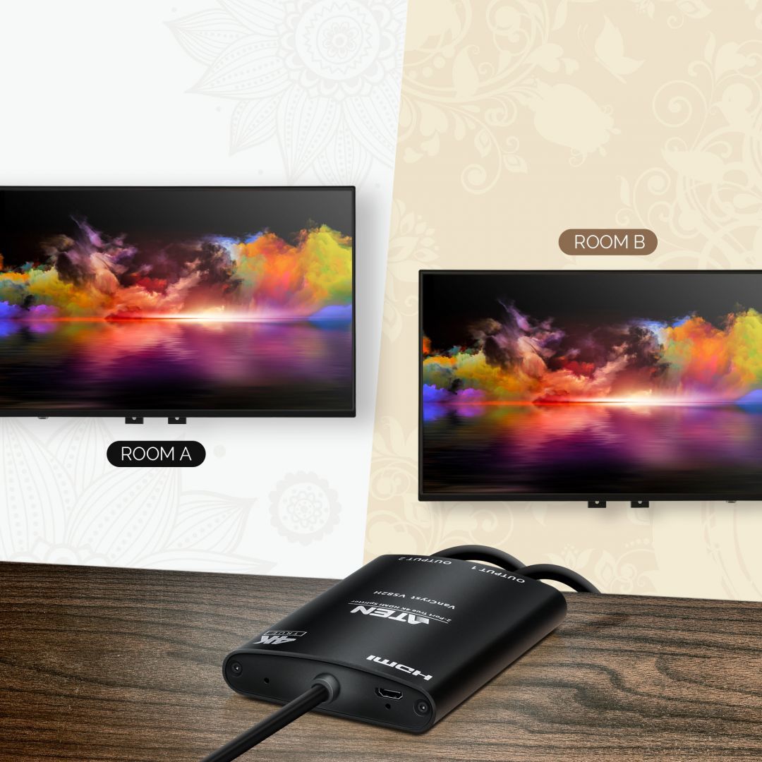 ATEN VS82H 2-Port True 4K HDMI Splitter ATEN VS82H 2-Port True 4K HDMI Splitter