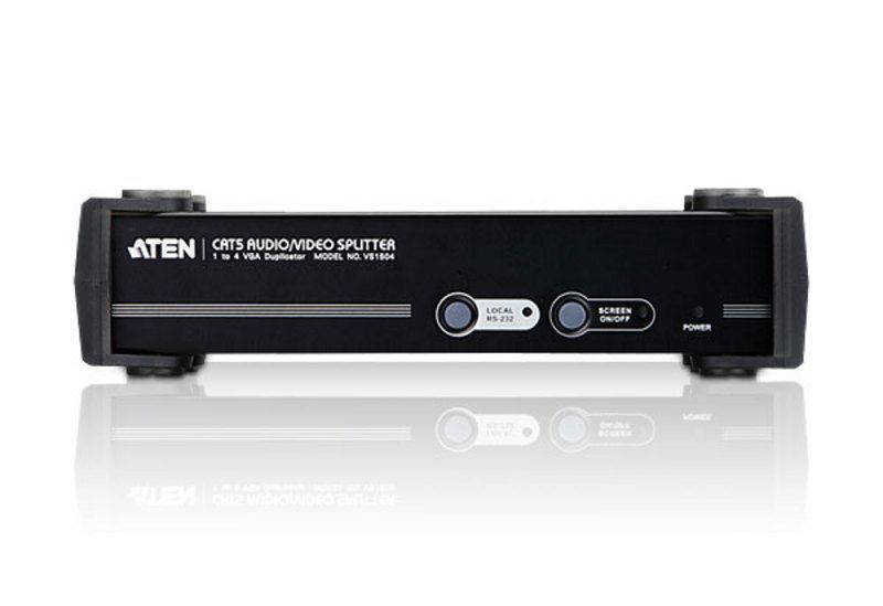 ATEN VS1504T A4-Port VGA/Audio/RS-232 Cat 5 Splitter ATEN VS1504T A4-Port VGA/Audio/RS-232 Cat 5 Splitter