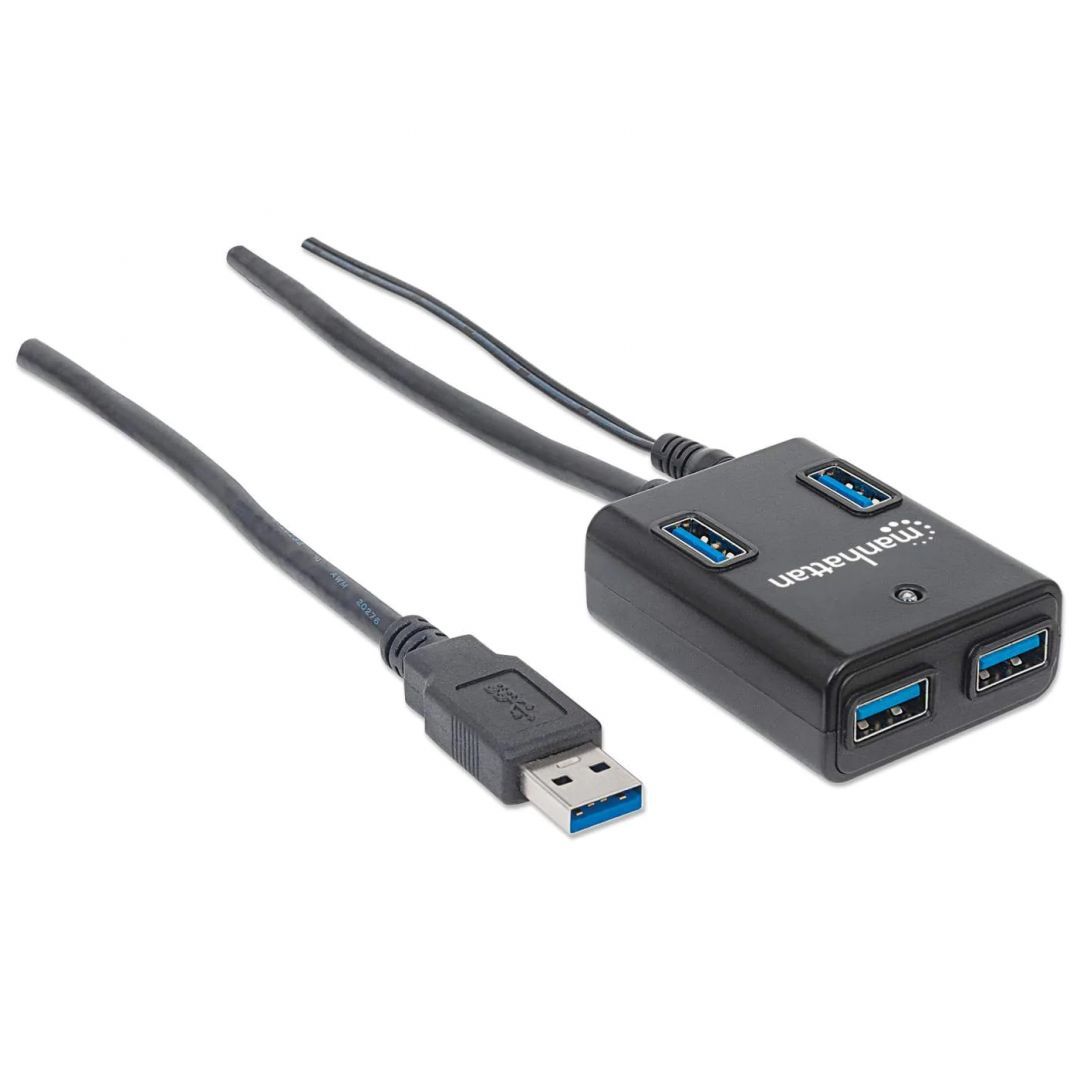 Manhattan SuperSpeed USB 3.0 Hub Black Manhattan SuperSpeed USB 3.0 Hub Black