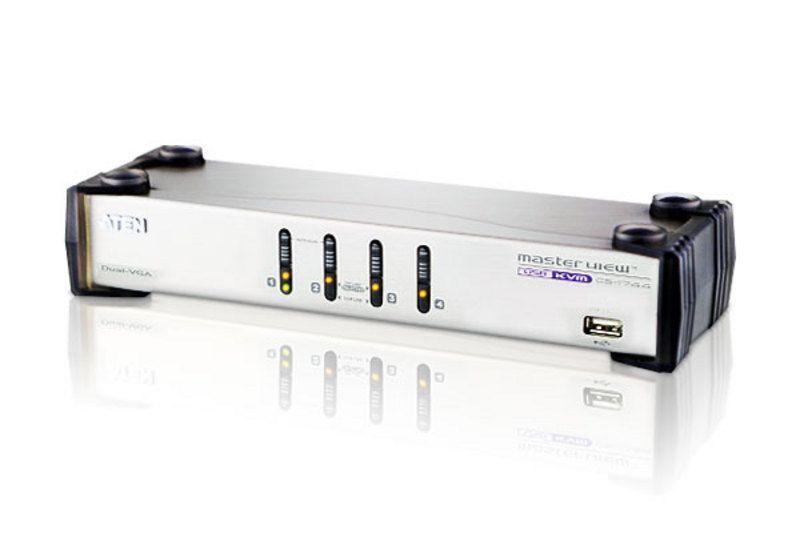 ATEN CS1744 4-Port USB VGA Dual Display/Audio KVMP Switch ATEN CS1744 4-Port USB VGA Dual Display/Audio KVMP Switch