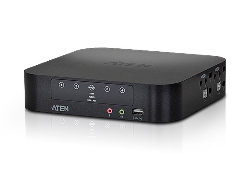 ATEN 4-Port USB Mini DisplayPort/Audio Dual Display KVMP Switch + Cables ATEN 4-Port USB Mini DisplayPort/Audio Dual Display KVMP Switch + Cables