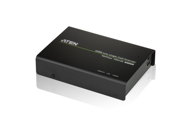 ATEN VE812R HDMI HDBaseT Receiver (4K@100m) (HDBaseT Class A) Black ATEN VE812R HDMI HDBaseT Receiver (4K@100m) (HDBaseT Class A) Black