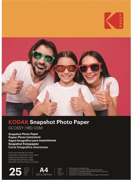 Kodak Snapshot 180g 21x29 25db Fényes Fotópapír Kodak Snapshot 180g 21x29 25db Fényes Fotópapír