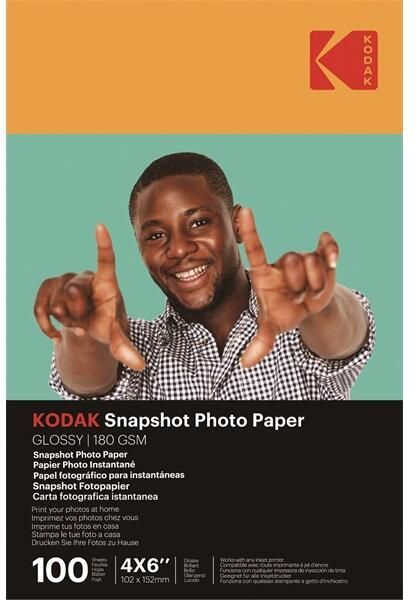 Kodak Snapshot 180g 10x15 100db Fényes Fotópapír Kodak Snapshot 180g 10x15 100db Fényes Fotópapír