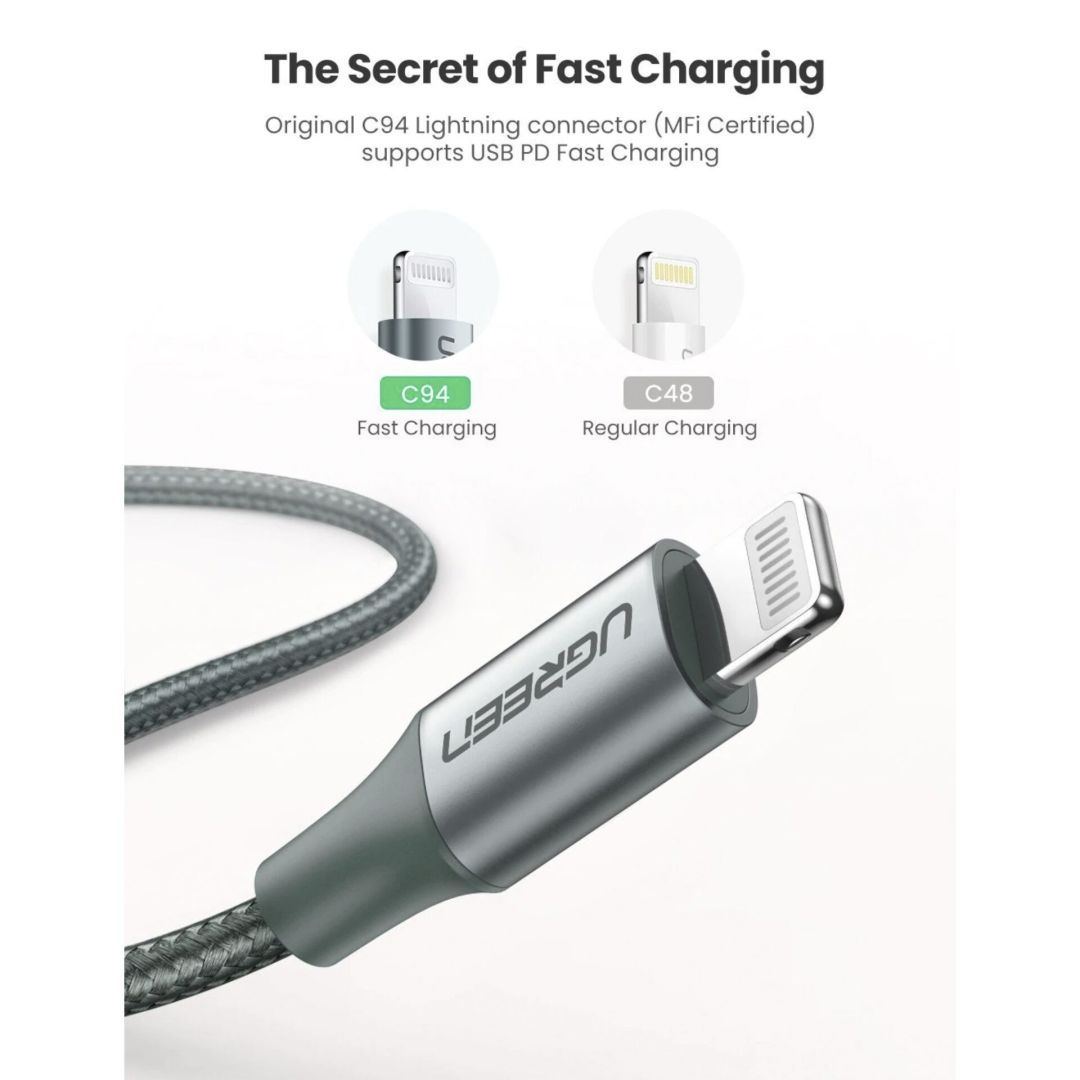 UGREEN Lightning to Type-C Cable 1m Black UGREEN Lightning to Type-C Cable 1m Black