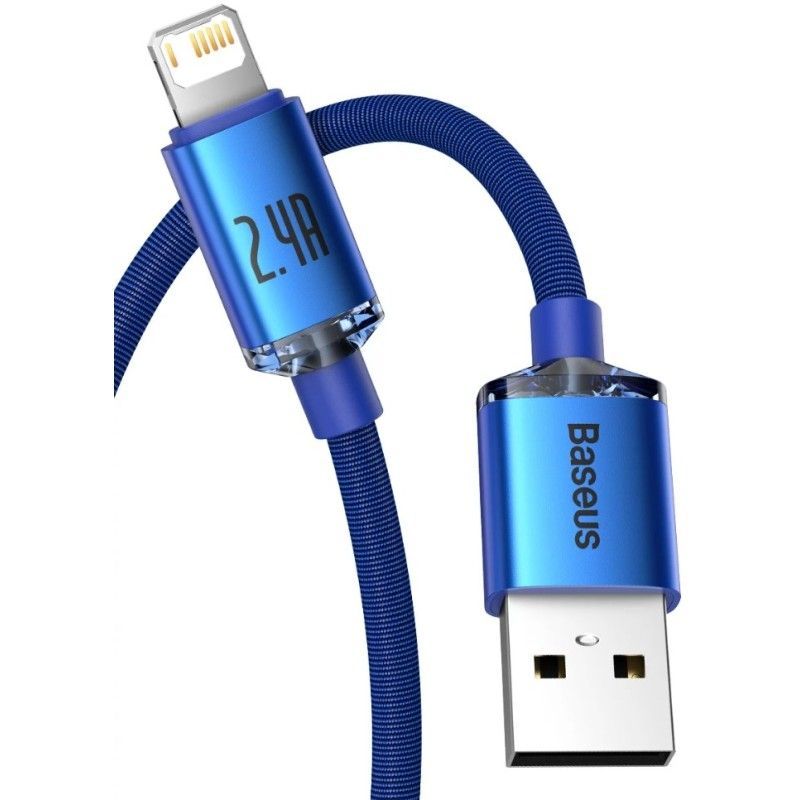 Baseus Crystal Shine USB a Lightning 2.4A 1.2m Blue Baseus Crystal Shine USB a Lightning 2.4A 1.2m Blue