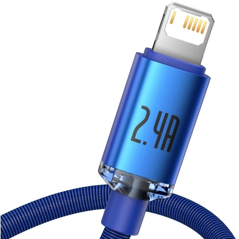 Baseus Crystal Shine USB a Lightning 2.4A 1.2m Blue Baseus Crystal Shine USB a Lightning 2.4A 1.2m Blue