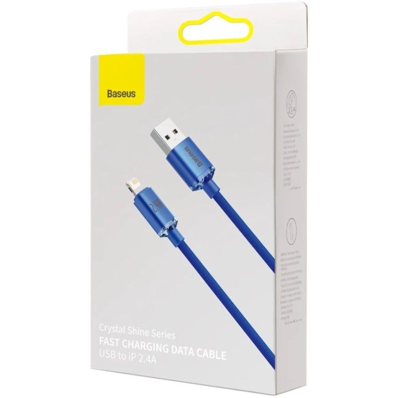 Baseus Crystal Shine USB a Lightning 2.4A 1.2m Blue Baseus Crystal Shine USB a Lightning 2.4A 1.2m Blue