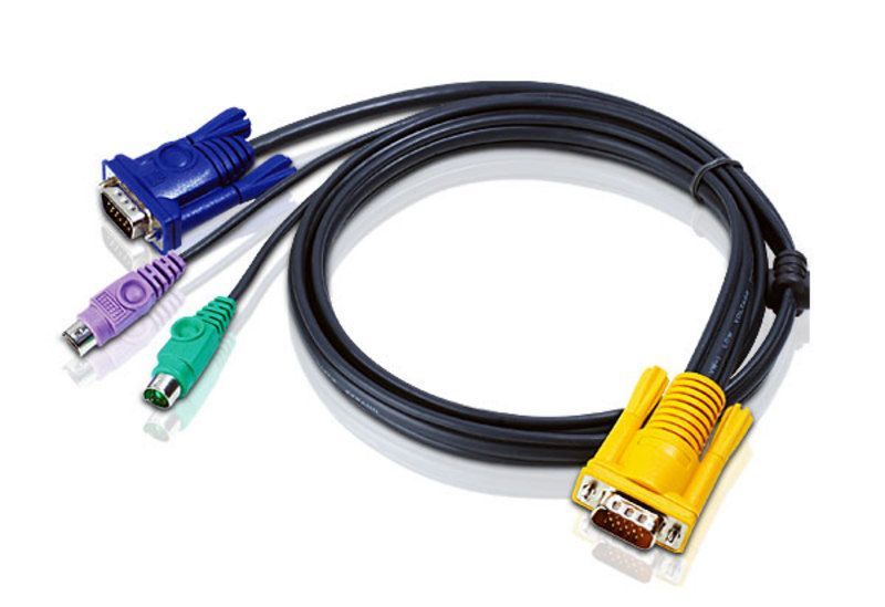 ATEN PS/2 KVM Cable with 3 in 1 SPHD 6m Black ATEN PS/2 KVM Cable with 3 in 1 SPHD 6m Black