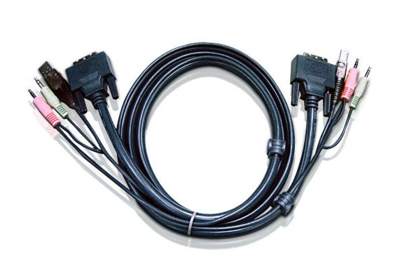 ATEN USB DVI-D Dual Link KVM Cable 1,8m Black ATEN USB DVI-D Dual Link KVM Cable 1,8m Black