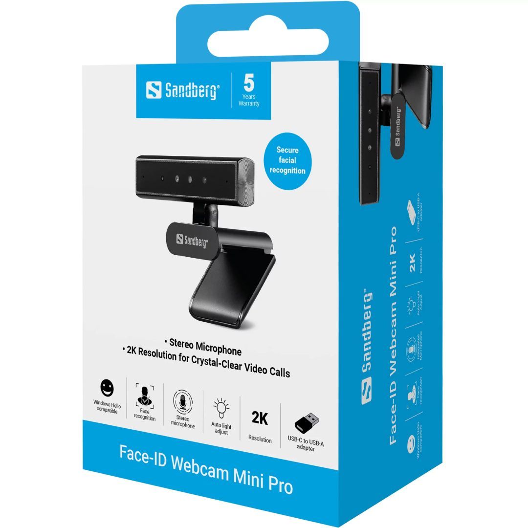 Sandberg Face-ID Webcam Mini Pro Black Sandberg Face-ID Webcam Mini Pro Black