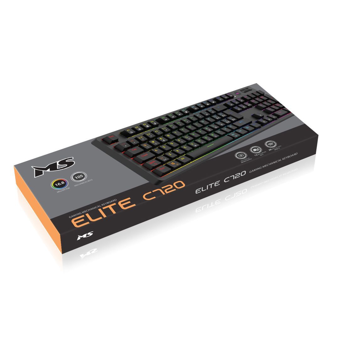MS Elite C720 RGB Gaming Keyboard Black US MS Elite C720 RGB Gaming Keyboard Black US
