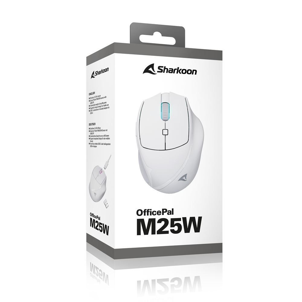 Sharkoon OfficePal M25W Gaming Wireless Mouse White