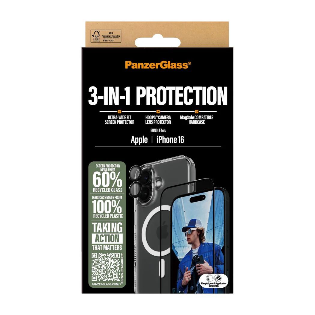 PanzerGlass 3-in-1 Privacy Ptotection Bundle for iPhone 16 PanzerGlass 3-in-1 Privacy Ptotection Bundle for iPhone 16