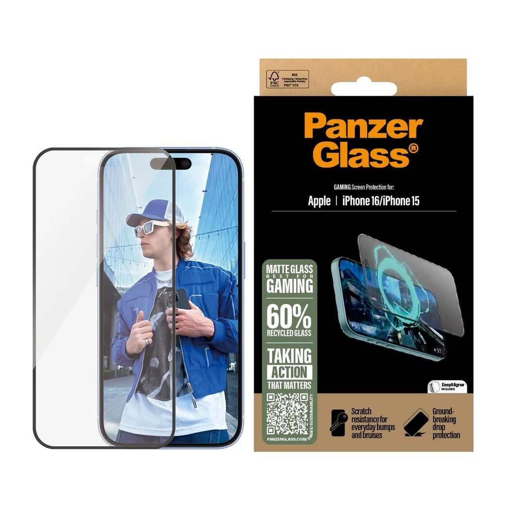 PanzerGlass Gaming Screen Protector for iPhone 16 15 UWF PanzerGlass Gaming Screen Protector for iPhone 16 15 UWF