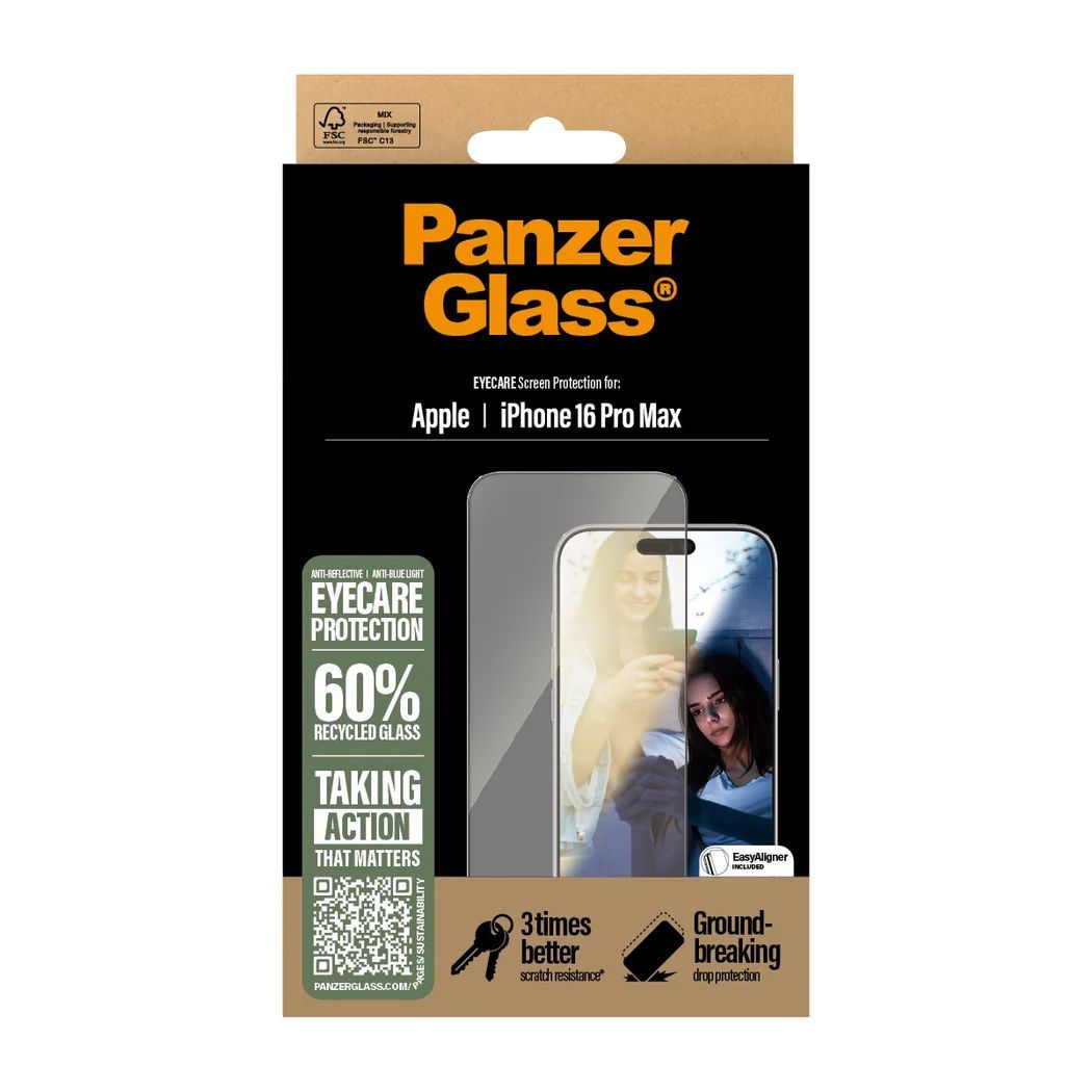 PanzerGlass PanzerGlass EyeCare Screen Protector iPhone 16 Pro Max UWF PanzerGlass PanzerGlass EyeCare Screen Protector iPhone 16 Pro Max UWF