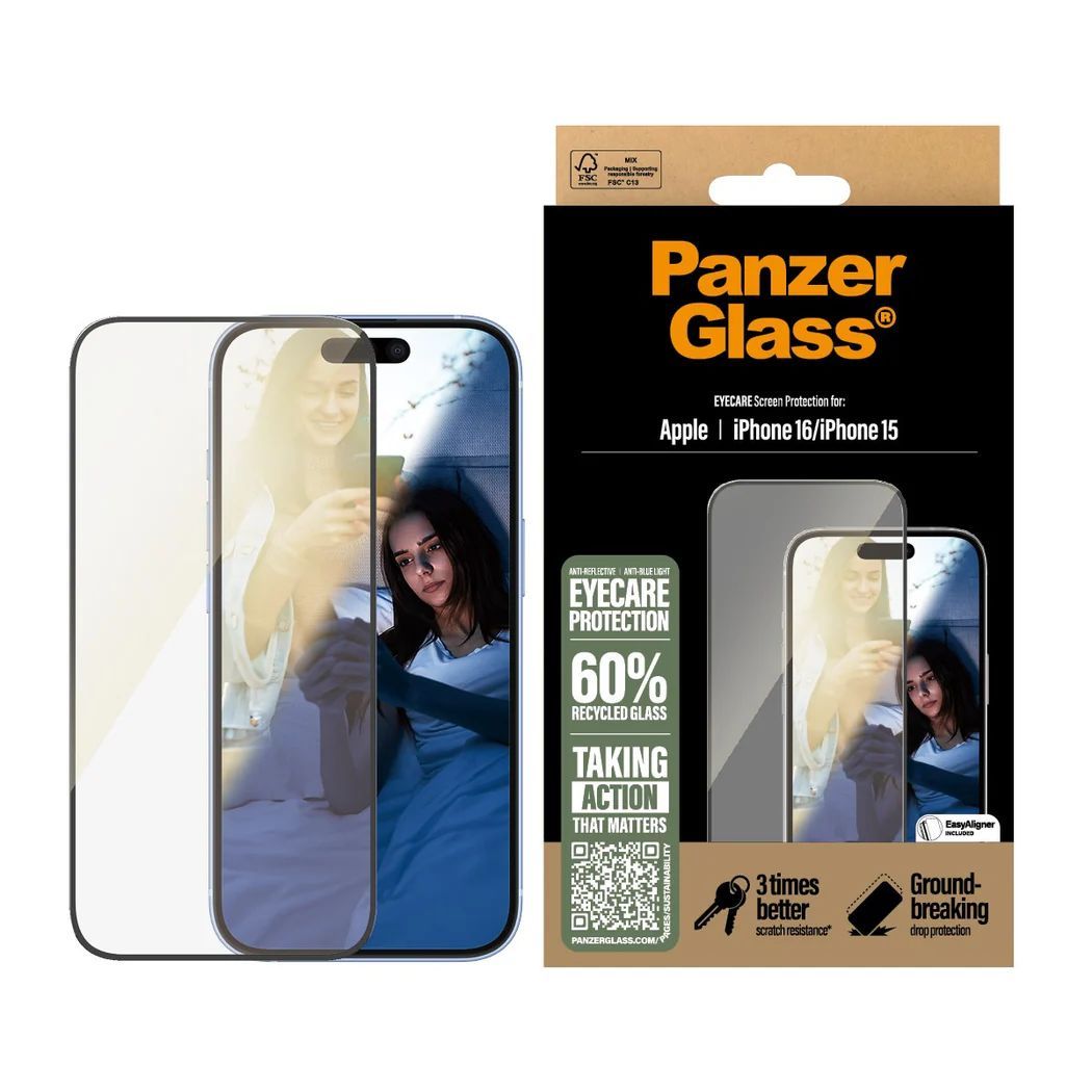 PanzerGlass EyeCare Screen Protector for iPhone 16 15 UWF PanzerGlass EyeCare Screen Protector for iPhone 16 15 UWF