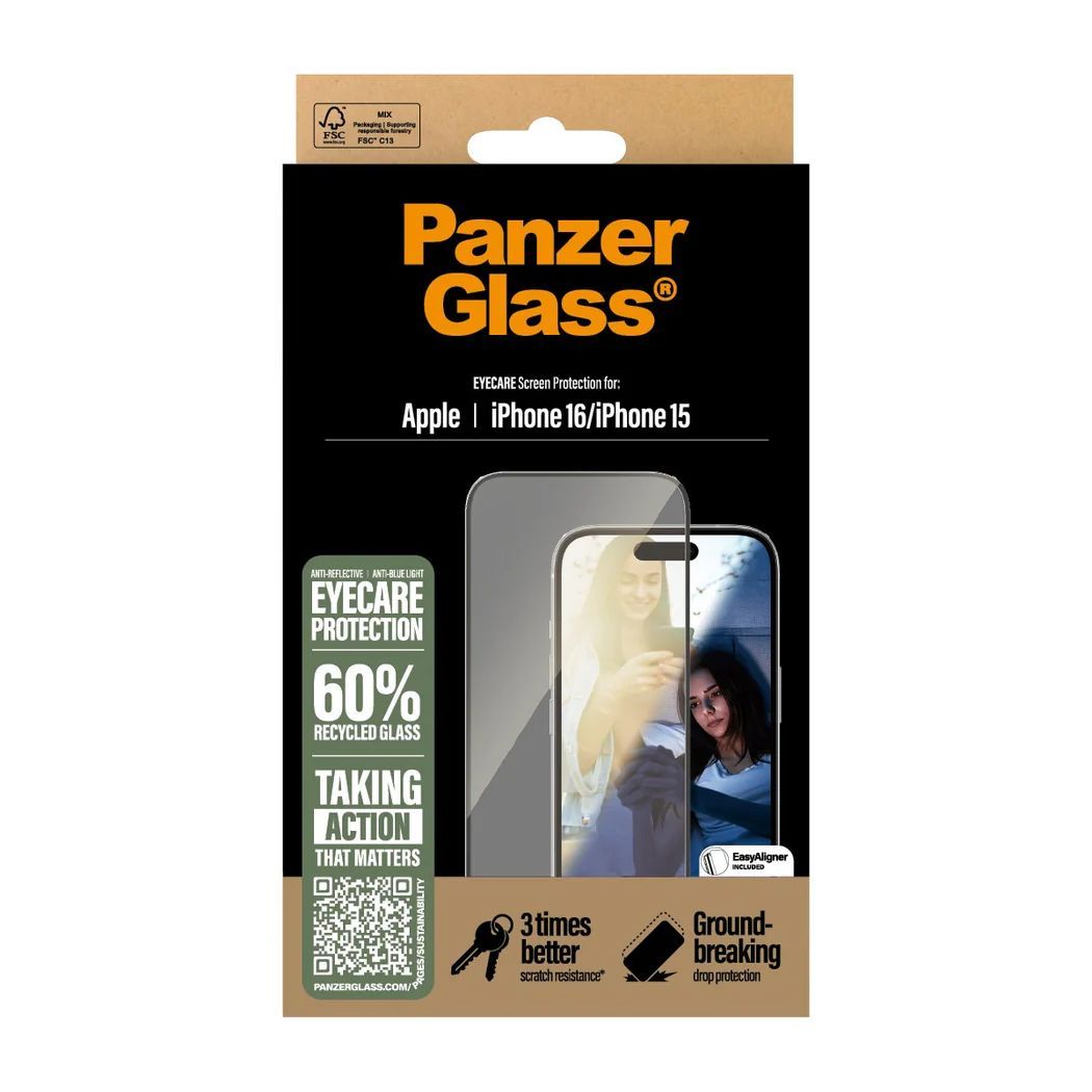 PanzerGlass EyeCare Screen Protector for iPhone 16 15 UWF PanzerGlass EyeCare Screen Protector for iPhone 16 15 UWF