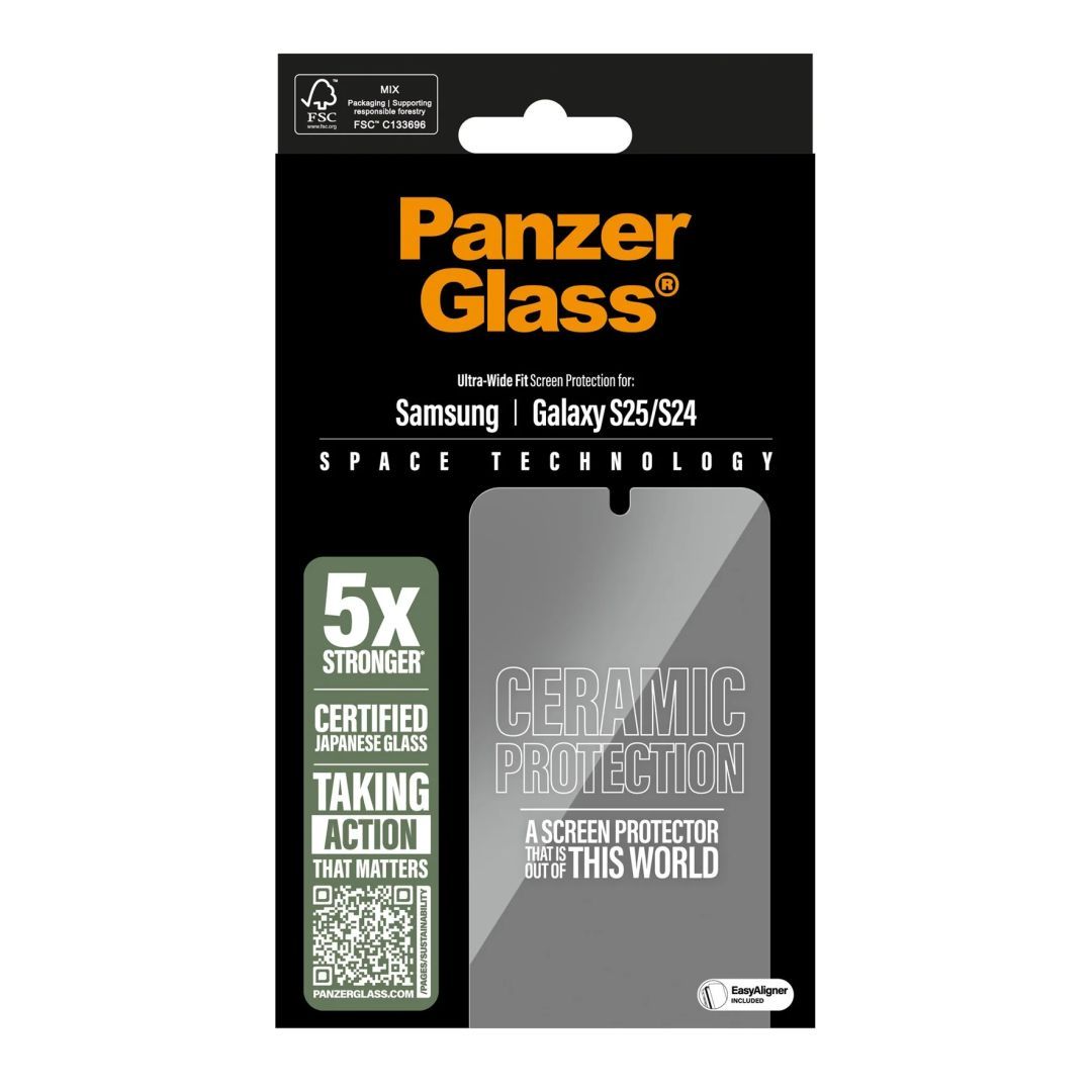 PanzerGlass Ceramic Screen Protector for Samsung Galaxy S25 S24 PanzerGlass Ceramic Screen Protector for Samsung Galaxy S25 S24