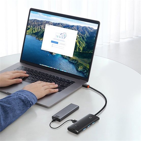 Baseus Lite Series 4in1 USB3.0 Hub Black Baseus Lite Series 4in1 USB3.0 Hub Black