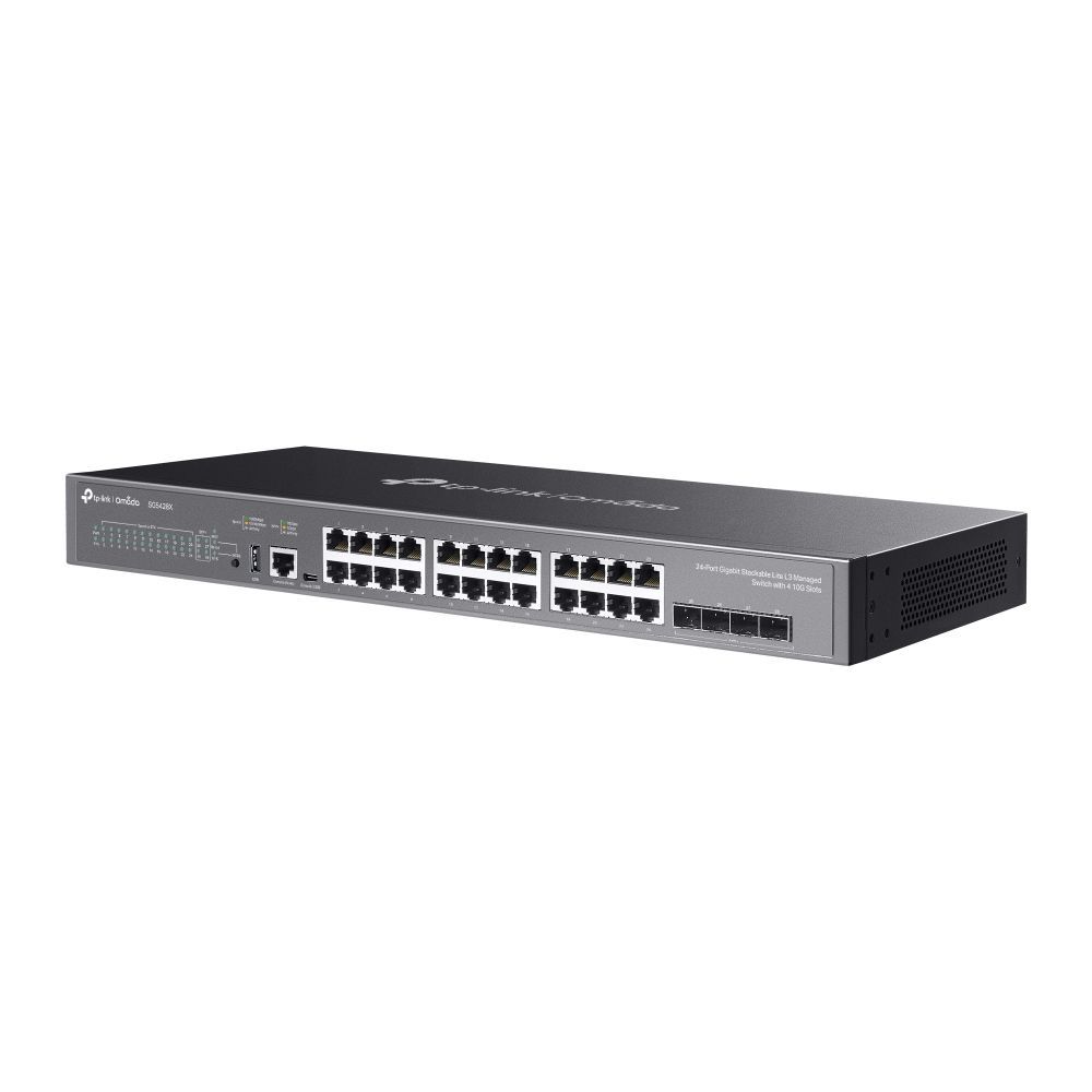 TP-Link SG5428X Omada 24-Port Gigabit Stackable Lite L3 Managed Switch with 4× 10G Slots