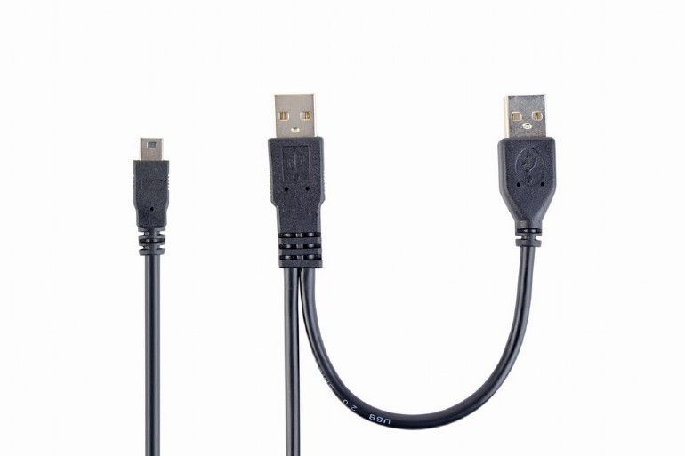 Gembird CCP-USB22-AM5P-3 Dual USB A to Mini-USB cable 0,9m Black Gembird CCP-USB22-AM5P-3 Dual USB A to Mini-USB cable 0,9m Black