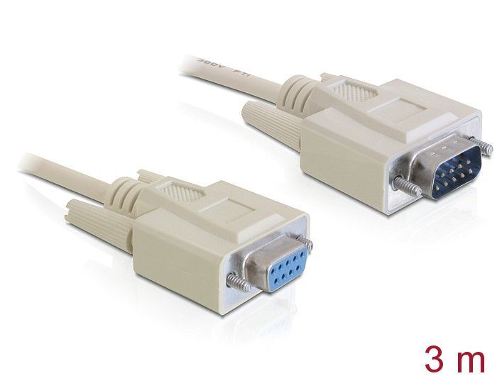 DeLock Serial RS-232 Sub-D9 male > RS-232 Sub-D9 female 3m extension Cable DeLock Serial RS-232 Sub-D9 male > RS-232 Sub-D9 female 3m extension Cable
