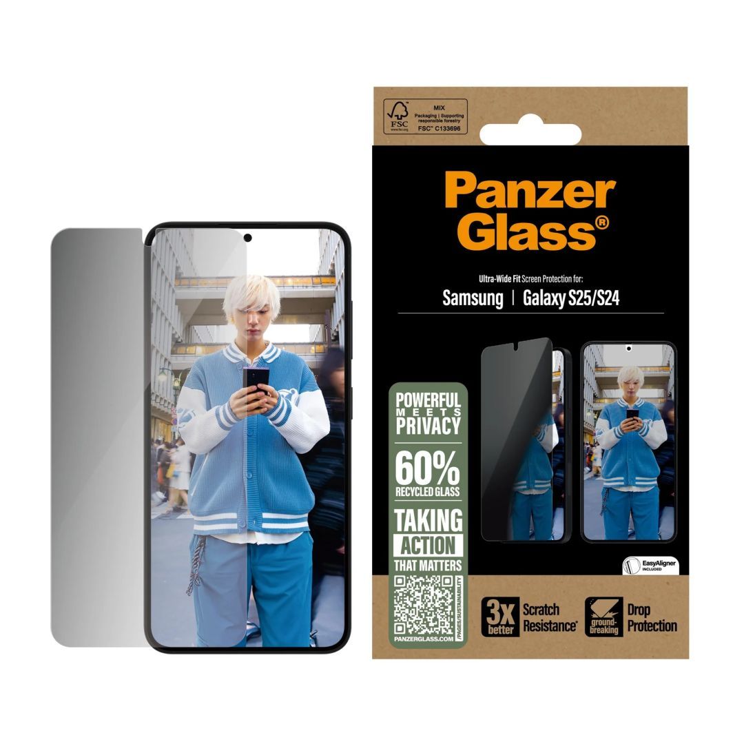PanzerGlass Privacy Screen Protector for Samsung Galaxy S25 S24 PanzerGlass Privacy Screen Protector for Samsung Galaxy S25 S24