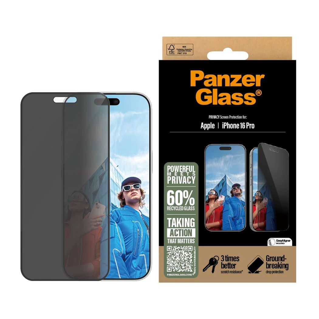 PanzerGlass Privacy Screen Protector for iPhone 16 Pro UWF PanzerGlass Privacy Screen Protector for iPhone 16 Pro UWF