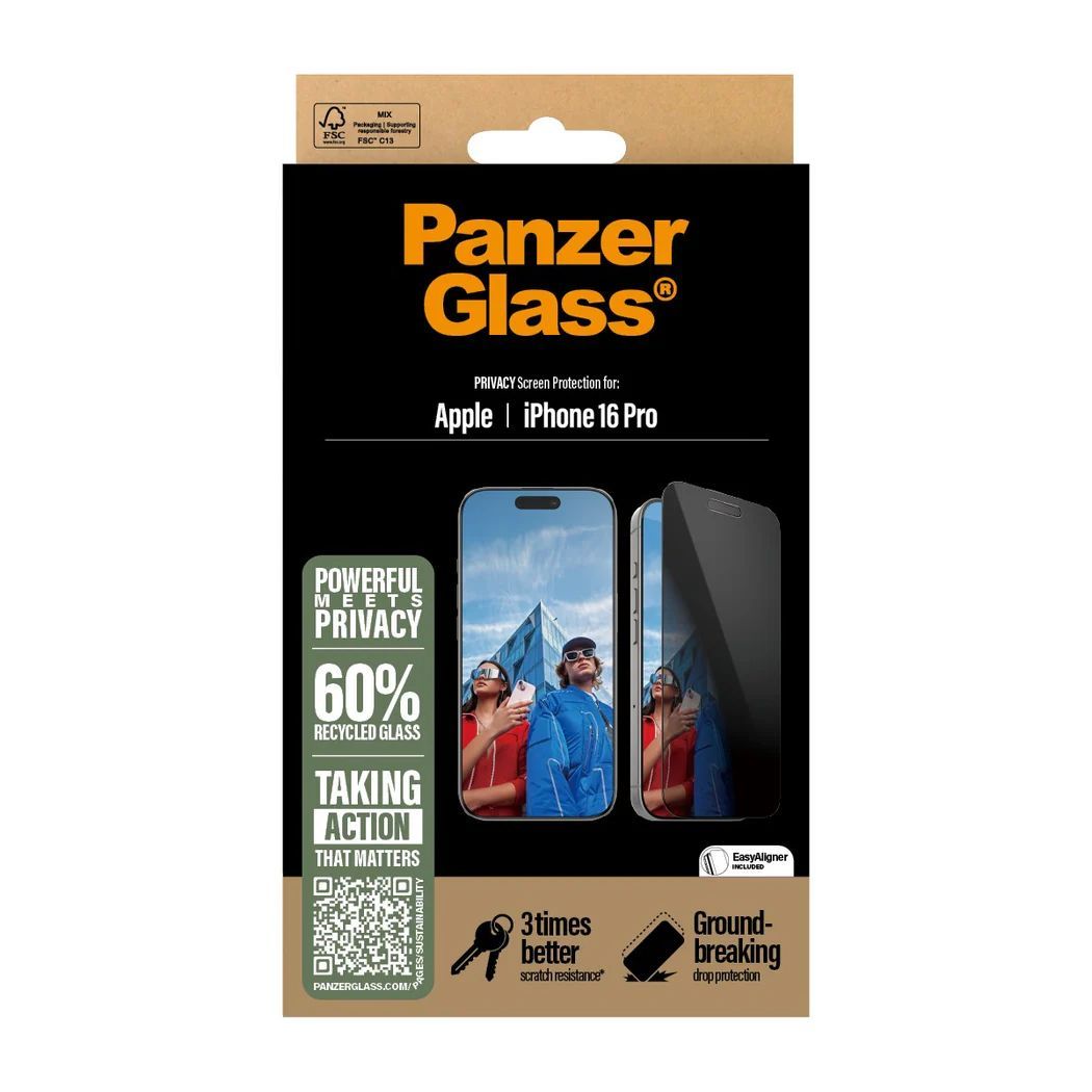PanzerGlass Privacy Screen Protector for iPhone 16 Pro UWF PanzerGlass Privacy Screen Protector for iPhone 16 Pro UWF