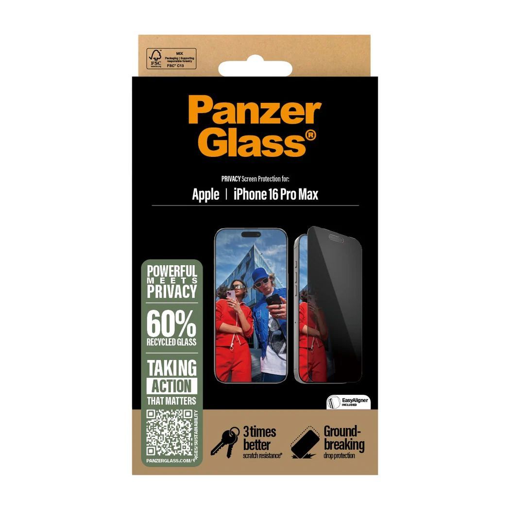 PanzerGlass Privacy Screen Protector iPhone 16 Pro Max UWF PanzerGlass Privacy Screen Protector iPhone 16 Pro Max UWF