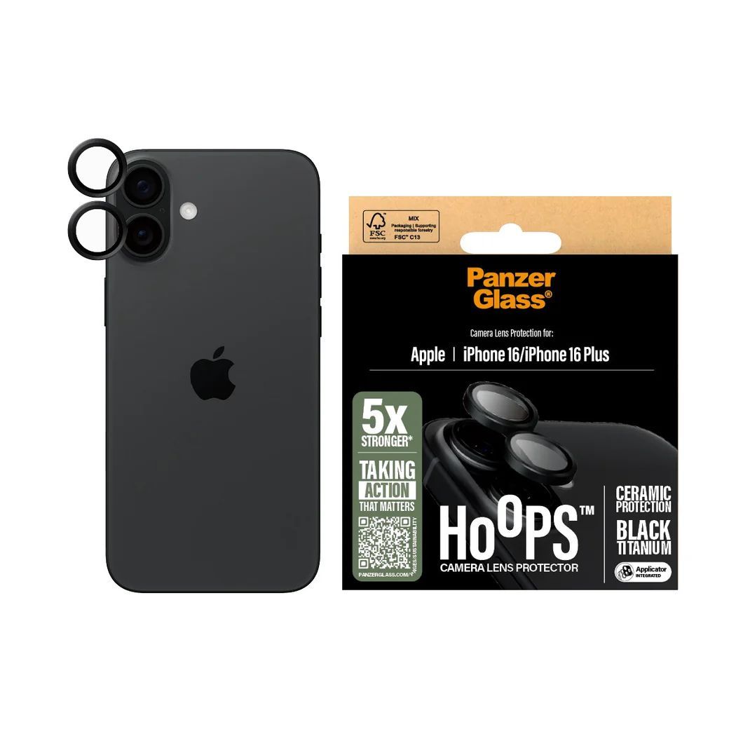 PanzerGlass Hoops Ceramic Camera Lens Protector iPhone 16 16 Plus PanzerGlass Hoops Ceramic Camera Lens Protector iPhone 16 16 Plus