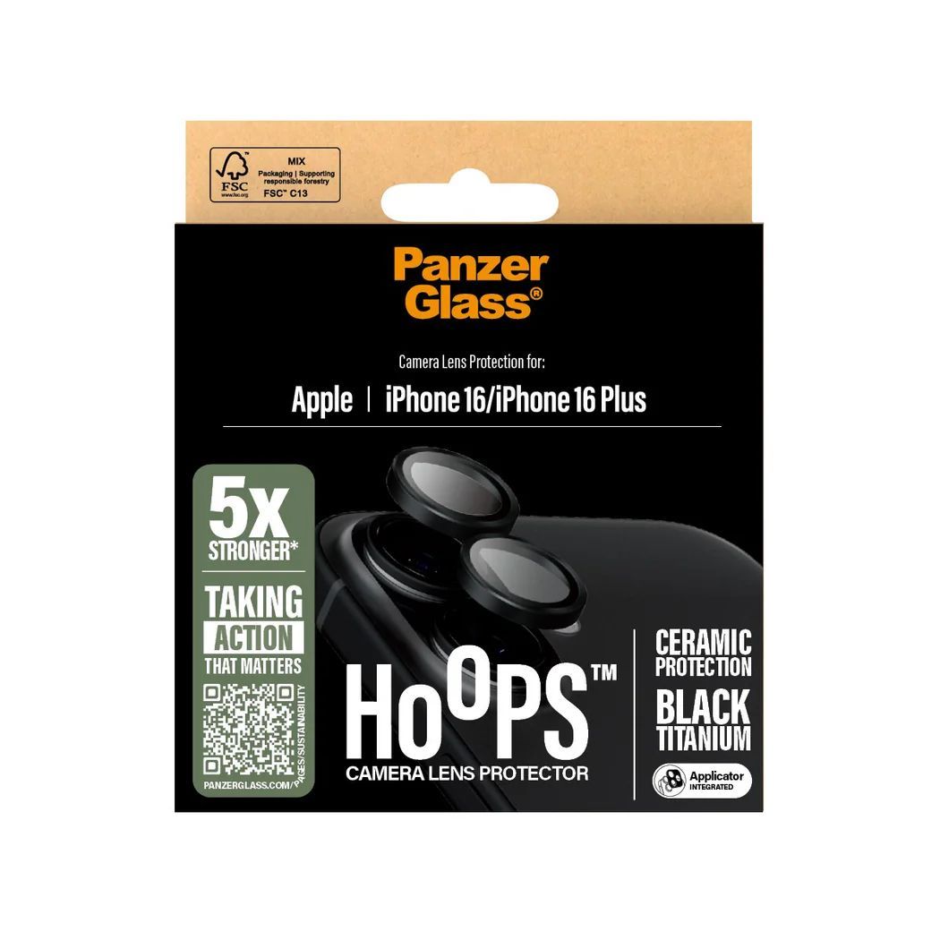 PanzerGlass Hoops Ceramic Camera Lens Protector iPhone 16 16 Plus PanzerGlass Hoops Ceramic Camera Lens Protector iPhone 16 16 Plus