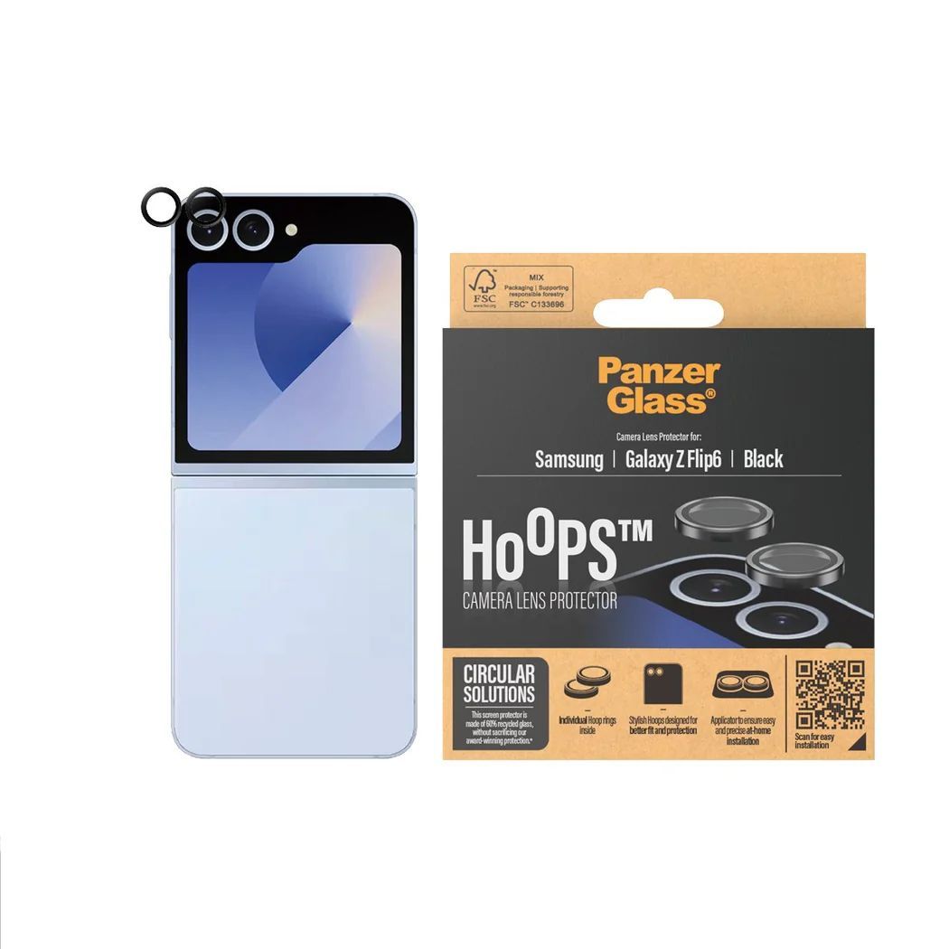 PanzerGlass Hoops Black Lens Protector for Samsung Z Flip6 PanzerGlass Hoops Black Lens Protector for Samsung Z Flip6