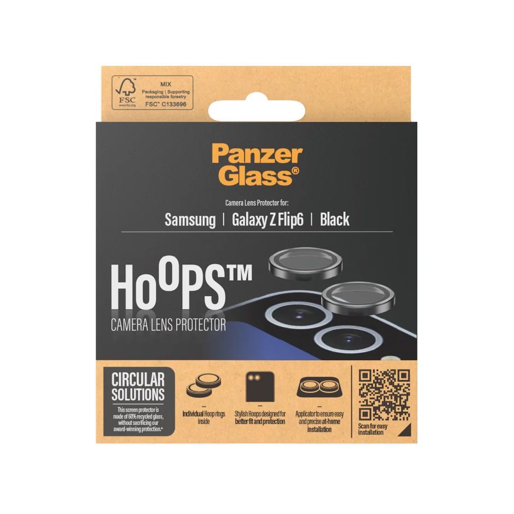 PanzerGlass Hoops Black Lens Protector for Samsung Z Flip6 PanzerGlass Hoops Black Lens Protector for Samsung Z Flip6