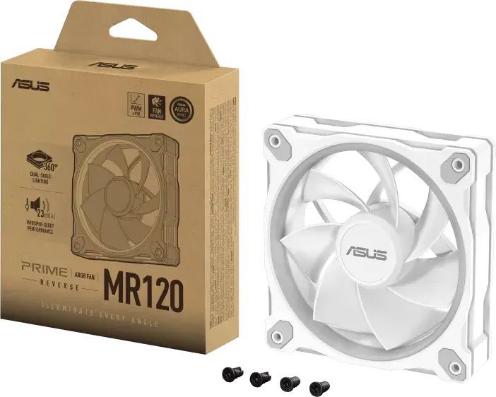 Asus Prime MR120 ARGB Reverse Fan White Asus Prime MR120 ARGB Reverse Fan White