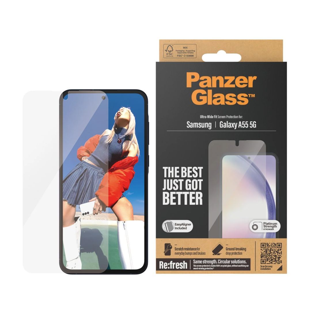 PanzerGlass Screen Protector for Samsung Galaxy A55 5G UWF PanzerGlass Screen Protector for Samsung Galaxy A55 5G UWF