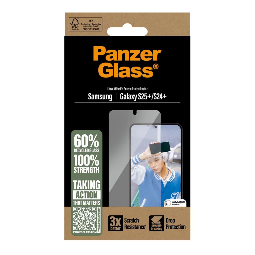 PanzerGlass Screen Protector for Samsung Galaxy S25+ S24+ UWF PanzerGlass Screen Protector for Samsung Galaxy S25+ S24+ UWF
