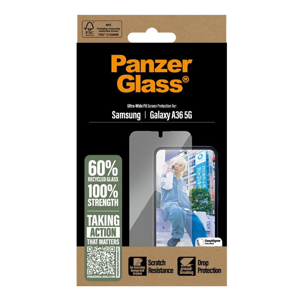 PanzerGlass Screen Protector for Samsung Galaxy A36 5G UWF PanzerGlass Screen Protector for Samsung Galaxy A36 5G UWF