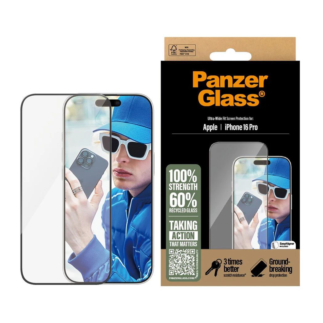 PanzerGlass Screen Protector for iPhone 16 Pro UWF PanzerGlass Screen Protector for iPhone 16 Pro UWF