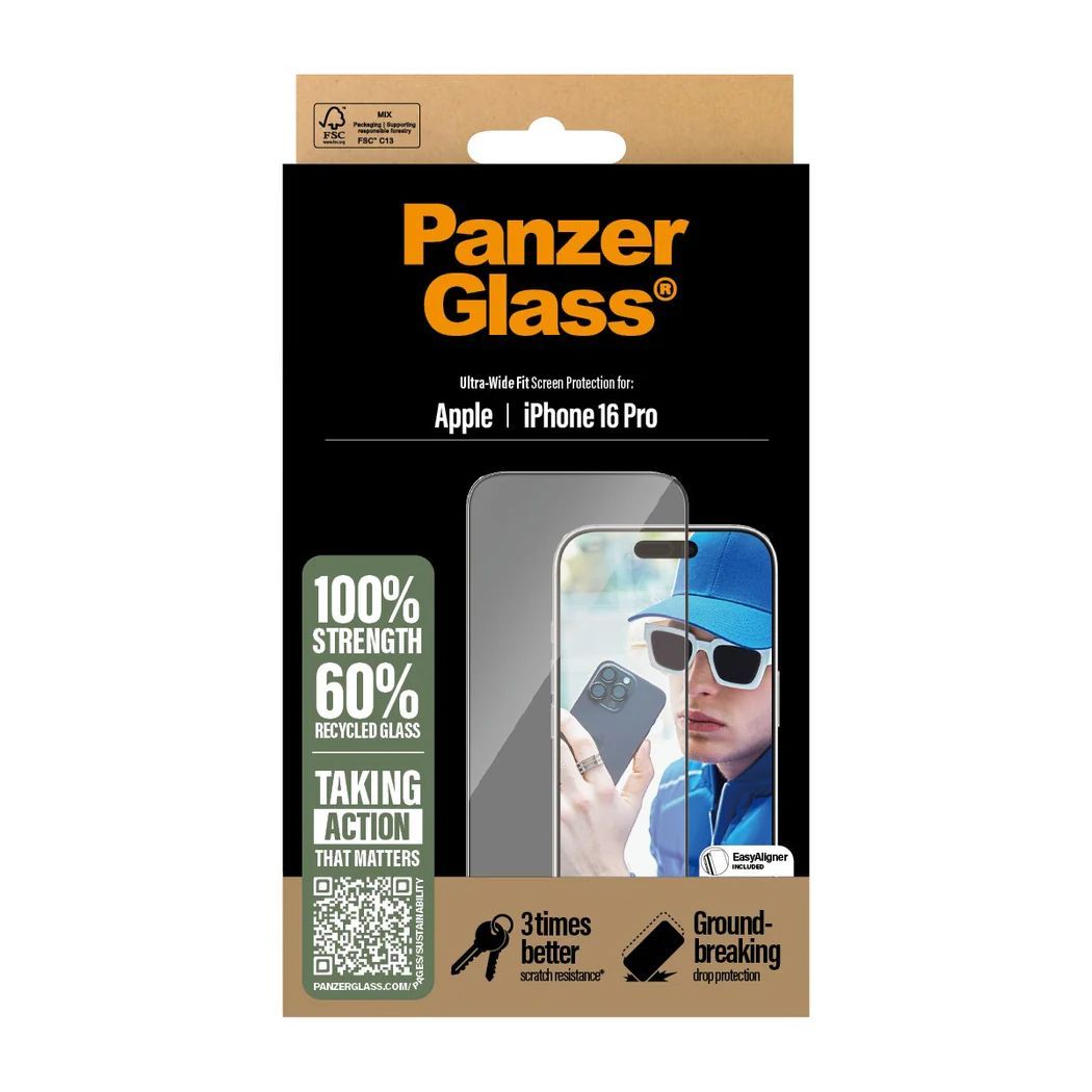 PanzerGlass Screen Protector for iPhone 16 Pro UWF PanzerGlass Screen Protector for iPhone 16 Pro UWF
